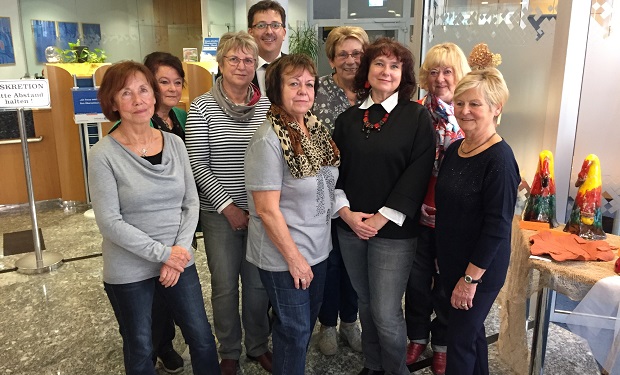 Ausstellung Kunstkurs um Ekaterina Peitz in der Volksbank in Schleiz Volksbank eG Gera Jena Rudolstadt